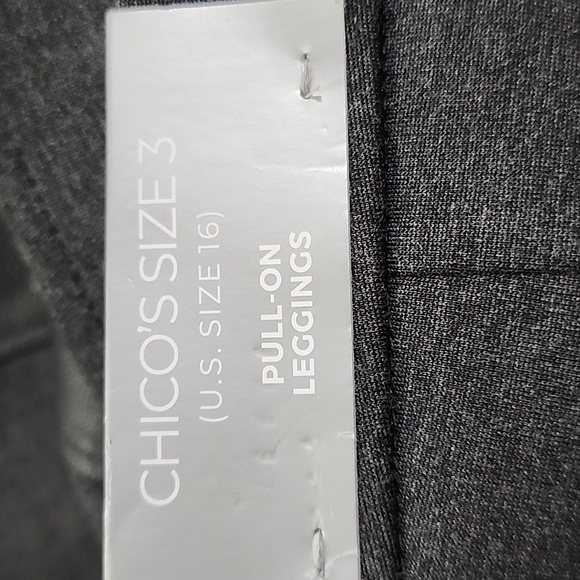 Chico's Faux-Leather Pull-On Leggings/ Size 3 (16) - Picture 7 of 15